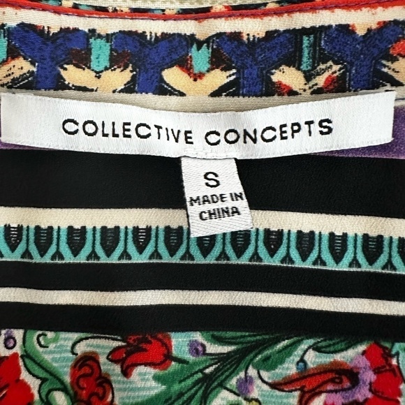 Collective Concepts Blouse. Size Small. Floral stripe print. Button front. - Picture 7 of 11